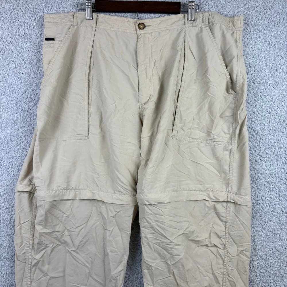 North Face Convertible Pants Mens XXL 42x36 Tan Zip Off Hiking Gorpcore Utility